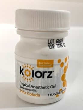 Kolorz 20% Benzocaine Topical Anesthetic Gel Pina Colada 1oz (3-Pack) 