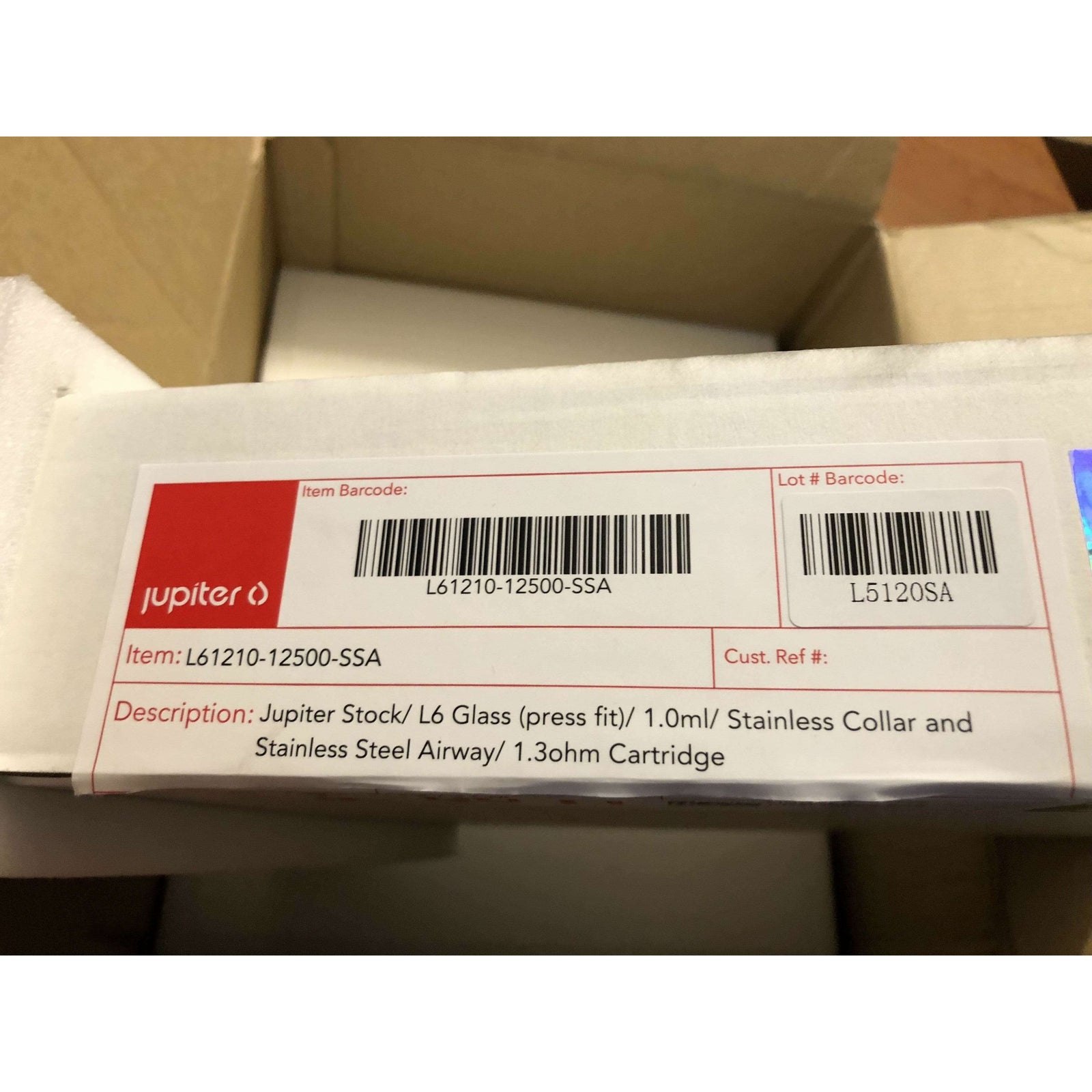 L6 glass stainless collar steel Airway 1000 Pieces