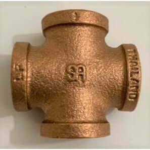 LF 1/2 Brass Cross Pipe Fitting