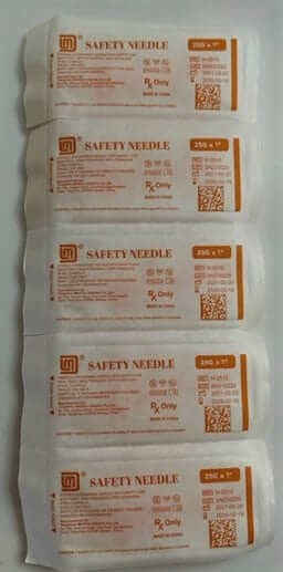 LM Safety Needle 25G x 1" (100/Box)