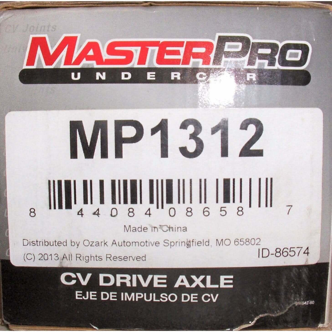 MasterPro CV Drive Axle Shaft, MP1312