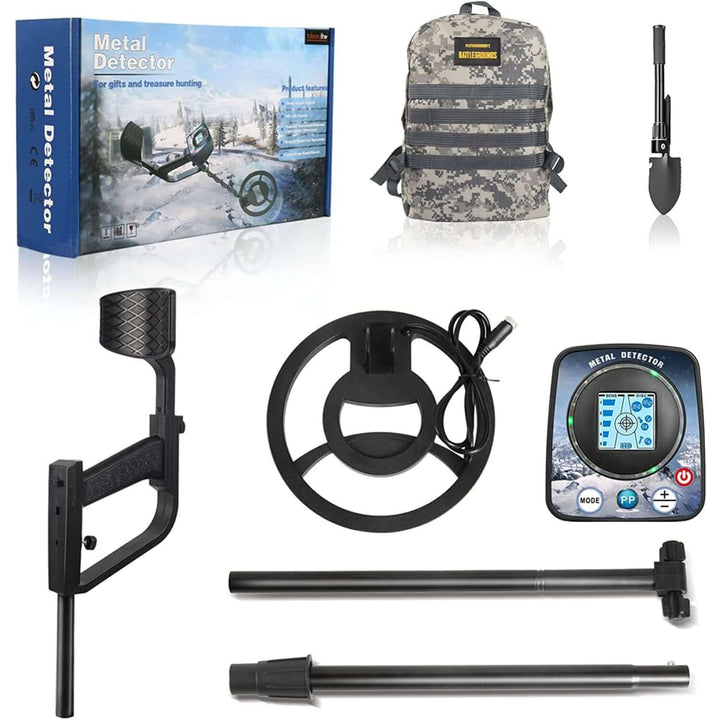 Metal Detector, Adjustable Metal Finder 24"-45" with 3 Audio Tone & DISC Modes & Pinpoint for Adults and Kids, Detecting Coin,Treasures Hunting MT01