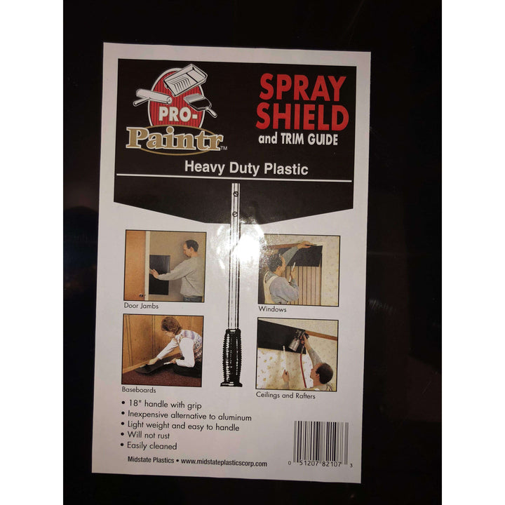 MIDSTATE PLACTICS 28" Heavy Duty Plastic Paint Trim Guide Tool Spray Shield