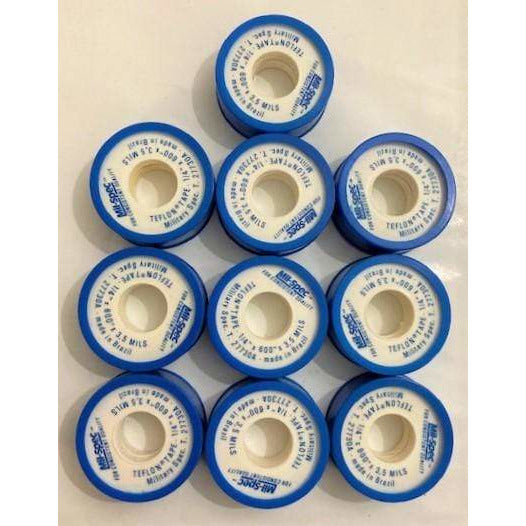 Mil-Spec P.T.F.E. Thread Seal Teflon Tape 1/4" x 600" 3.5 Mils