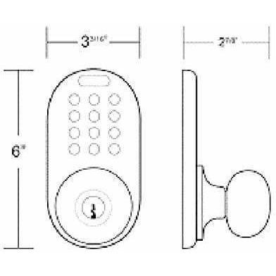 MiLocks TKK-02SN Tkk-Sn Digital Door Knob Lock with Electronic Keypad for Interior Doors, Satin Nickel