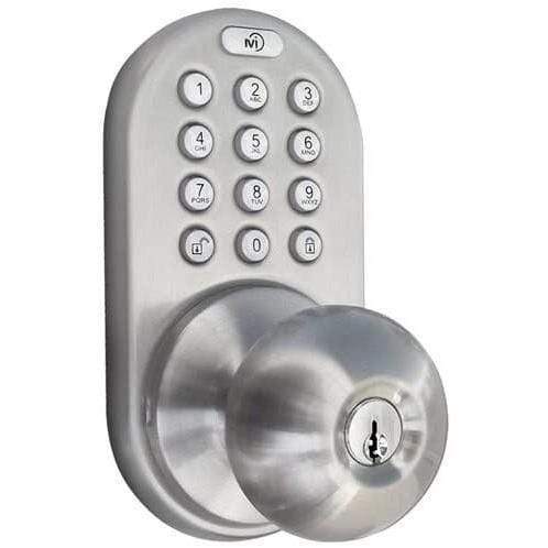 MiLocks TKK-02SN Tkk-Sn Digital Door Knob Lock with Electronic Keypad for Interior Doors, Satin Nickel