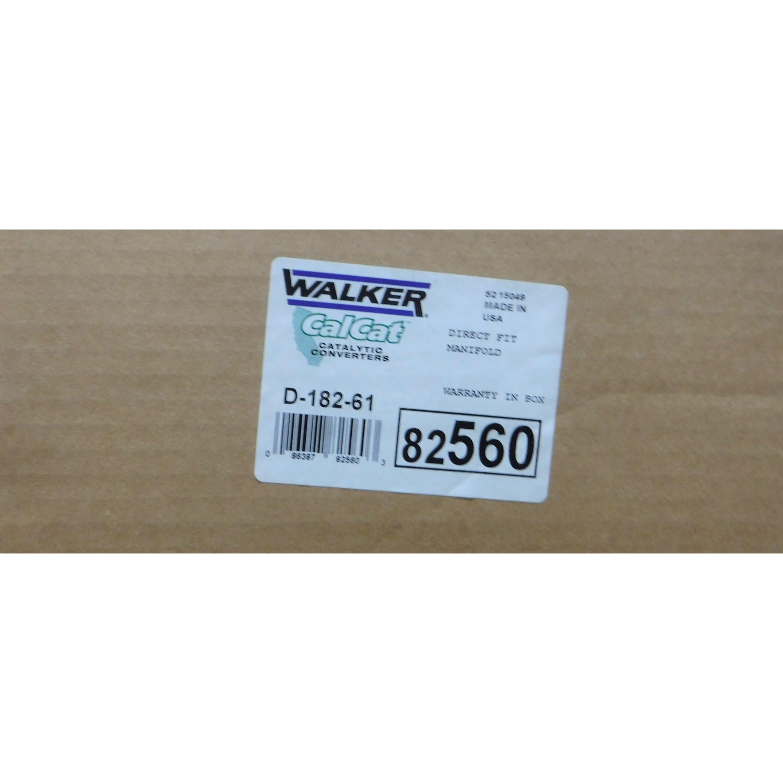 82560 CalCat Direct Fit Catalytic Converter, C.A.R.B. Compliant, New in Box