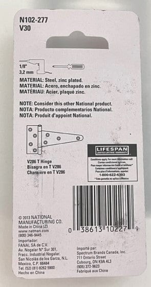 National (5) N102-277 Safety Hasps 3-1/4" Pack of 5