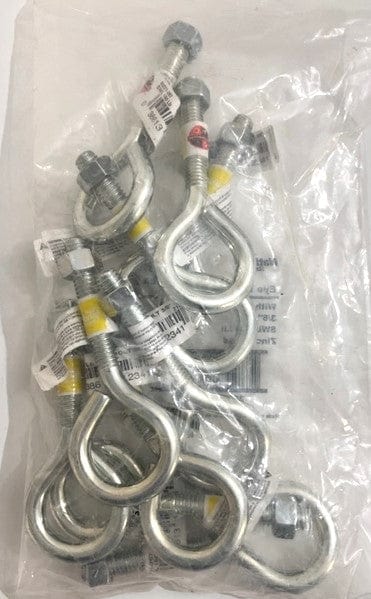 National Hardware Eye Bolts 2160BC with Hex Nut SWL 160 LB (10-Pack)