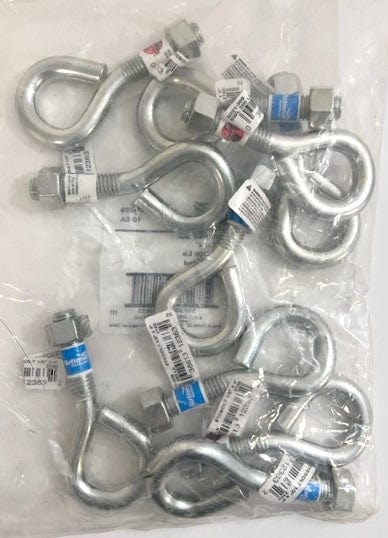 National Hardware Eye Bolts 2160BC with Hex Nut SWL 300 LB (10-Pack)