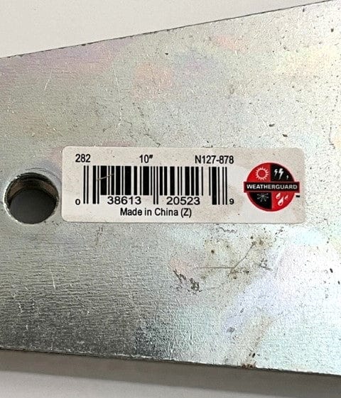 National Hardware N127-878 Heavy Strap Hinge 10" - Zinc-plated hinge for doors and gates, provides durability and corrosion resistance.