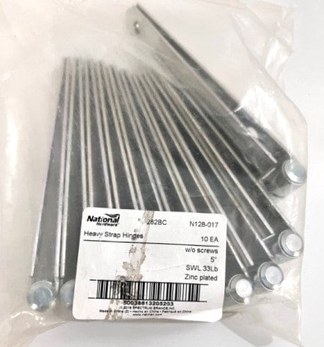 National Hardware N128-017 Heavy Strap Hinges, 5" (10-Pack)
