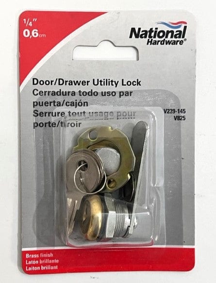 National Hardware N239-145 Door/Drawer Utility Lock 1/4"