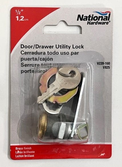 National Hardware N239-160 Door/Drawer Utility Lock 1/2"