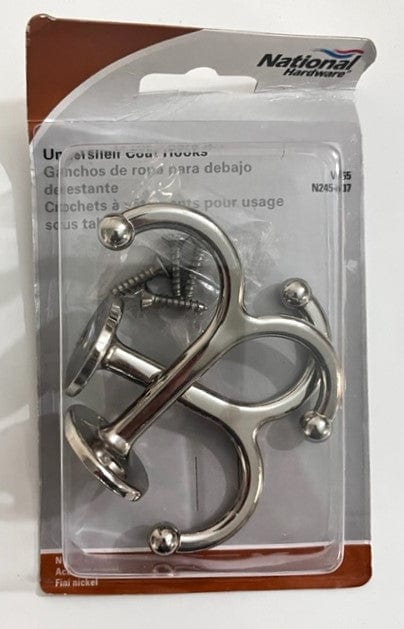 National Hardware N245-837 V165 Undershelf Coat Hooks