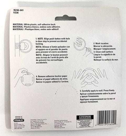 National Hardware N246-041 V336 Plastic Wall Door Stop