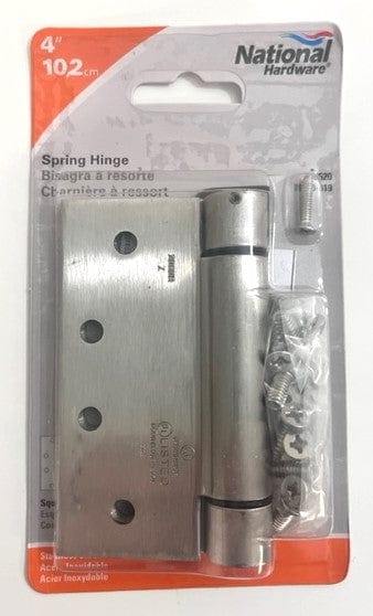 National Hardware N350-819 V520 Spring Hinges 4" Stainless Steel