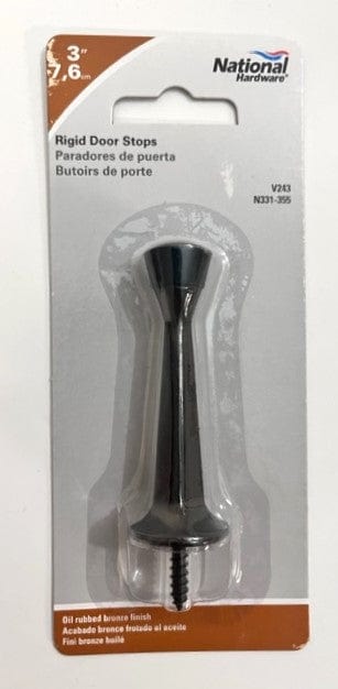 National Rigid N331-355 V243 Door Stops Square Type 3" Oil Rubbed Bronze