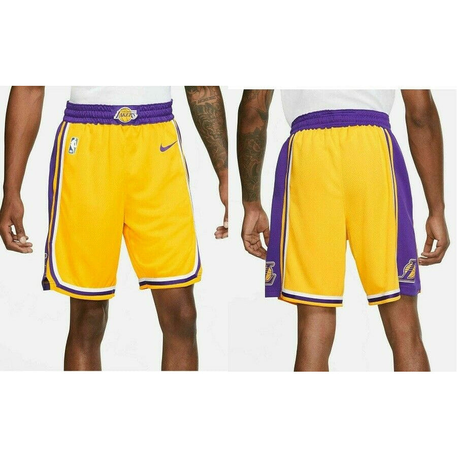 Nike Basketball NBA LA Lakers icon unisex shorts in amarillo yellow