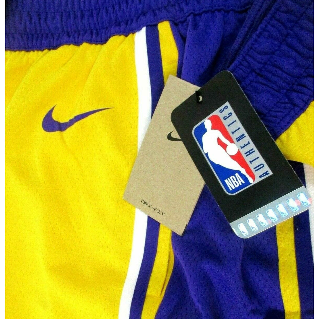 Youth Nike Gold Los Angeles Lakers Icon Edition Mesh Performance Swingman Shorts Size: Large