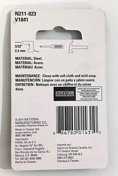 National Hardware N211-023 Hooks & Staples Oil Rubbed Bronze