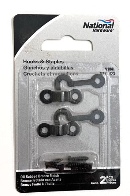 National Hardware N211-023 Hooks & Staples Oil Rubbed Bronze