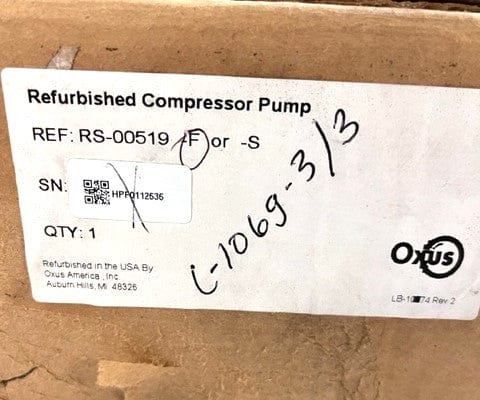 Oxus Refurbished Compressor Pump RS-00519: High-quality, reliable refurbished unit, ideal for efficient air compression tasks.