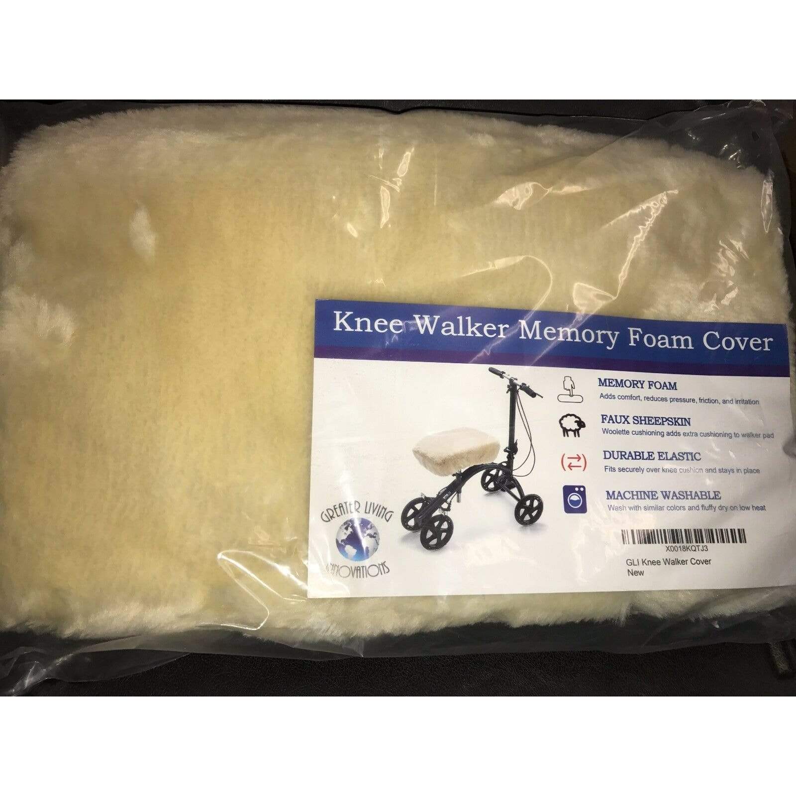 Premium knee walker scooter pad cover, designed for comfort and support, easy to clean, and fits various knee walker models.