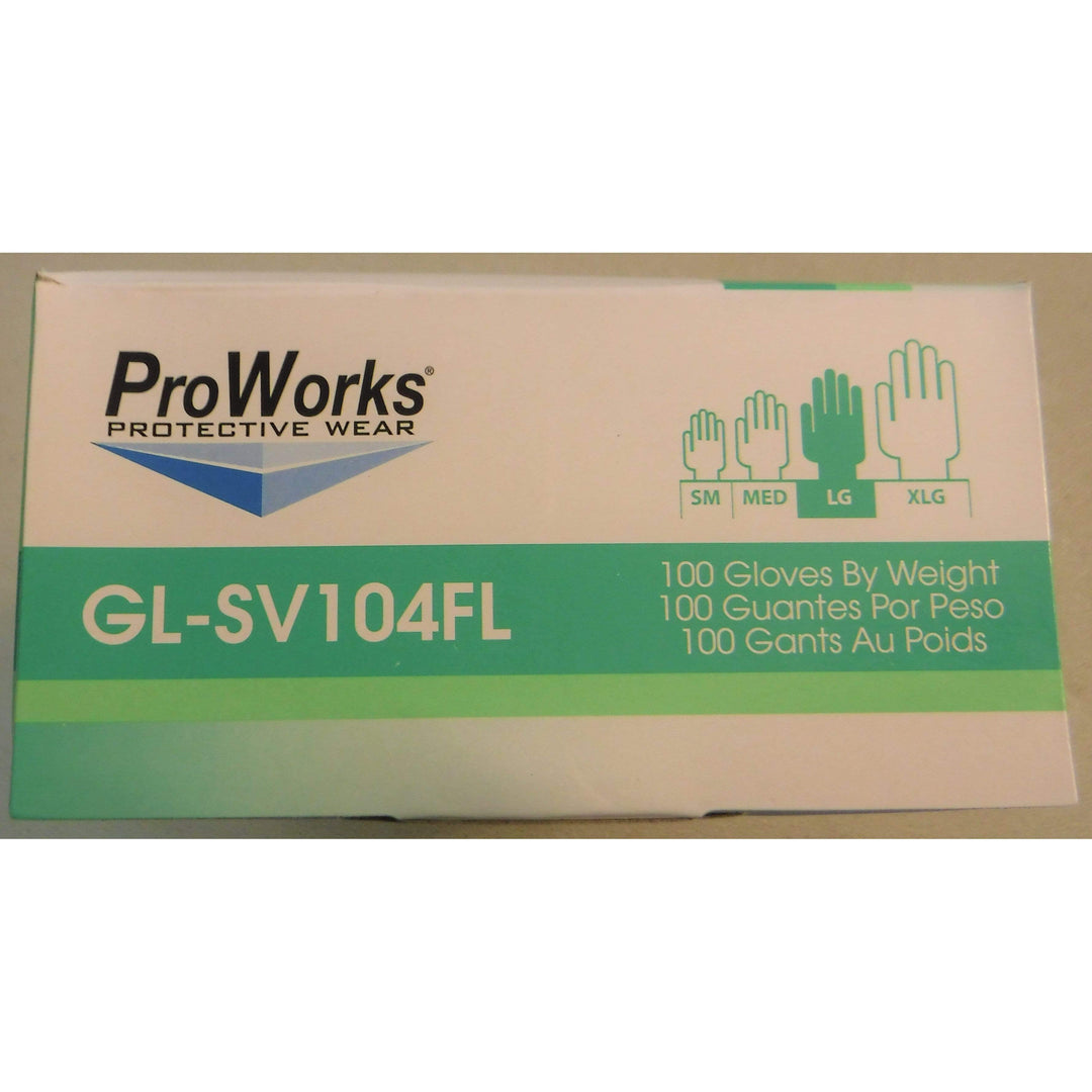 Proworks Powder Free Stretch Vinyl Disposable Gloves 100/Box