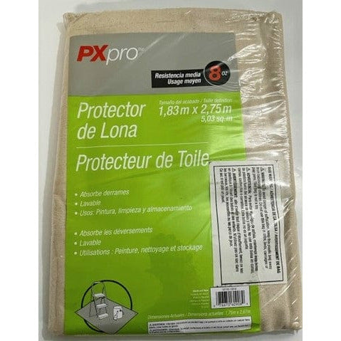 PXpro Canvas Drop Cloth Medium Duty 8 oz 6 ft. x 9 ft.