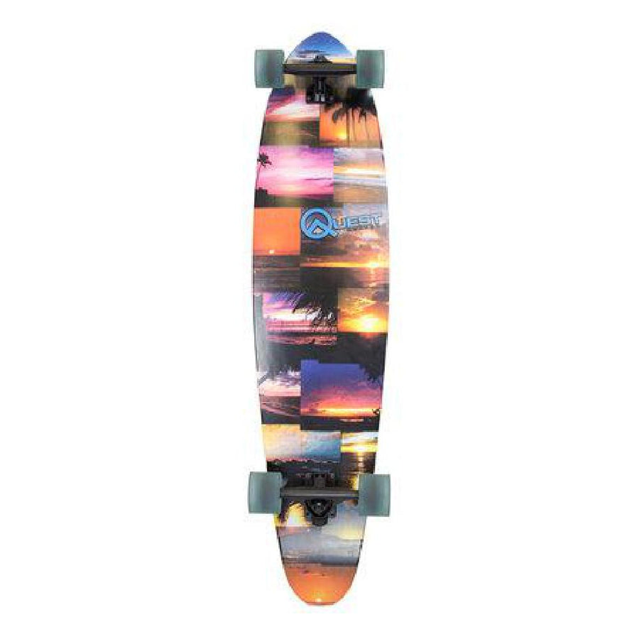 Quest 42" Island Sunset Pintail Longboard Skateboard
