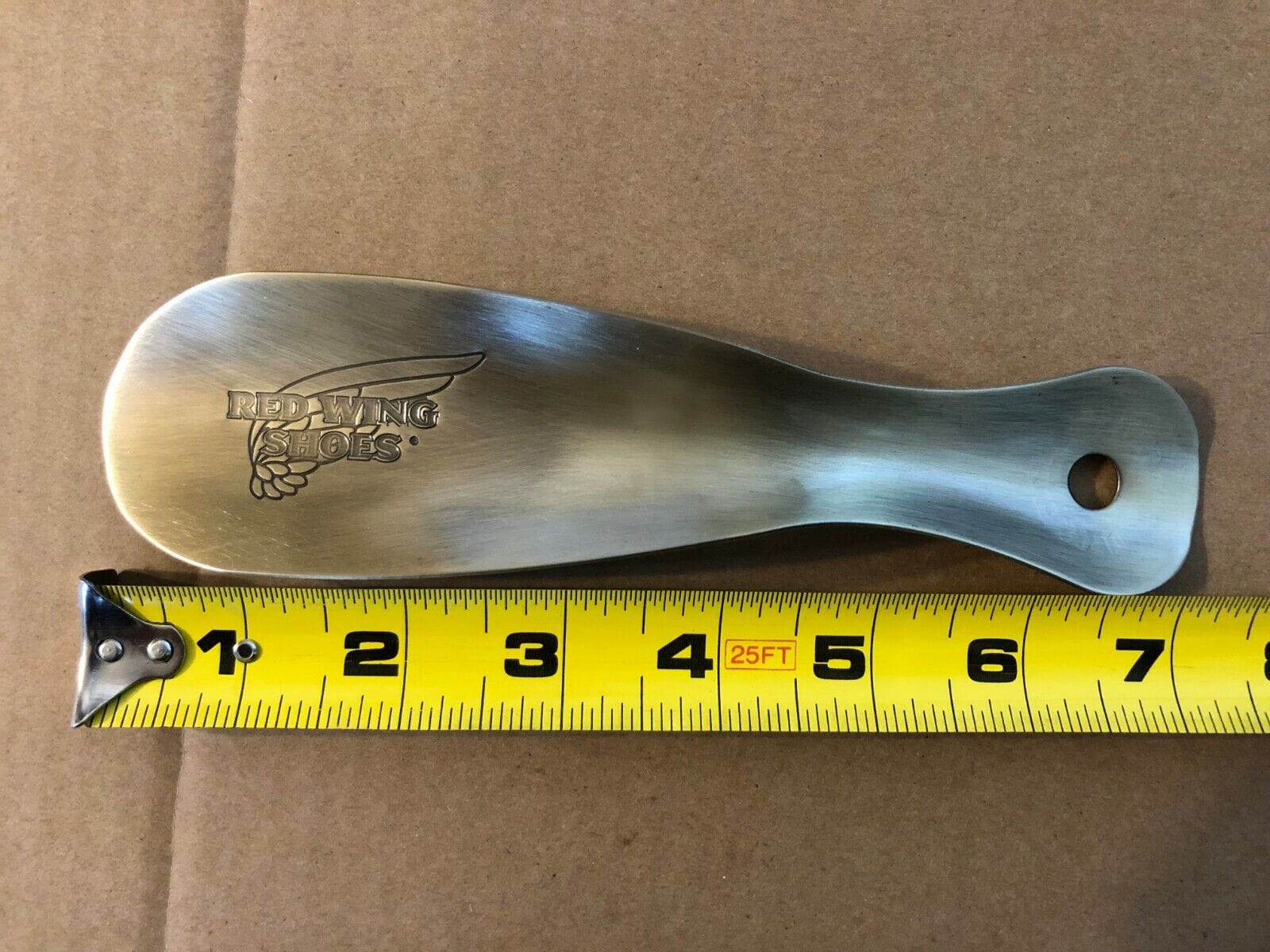 95189 Brass Shoe Horn, Made in USA, durable and sleek for easy shoe fitting.