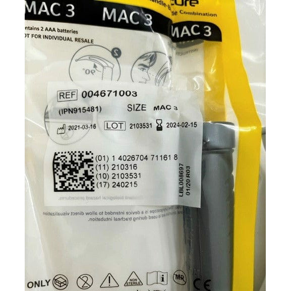 Copy of Rusch Single Use Laryngoscope Handle Blade Combination MAC 4, 004671004