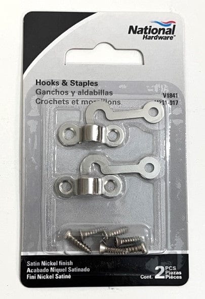 National Hardware Hooks & Staples Satin Nickel