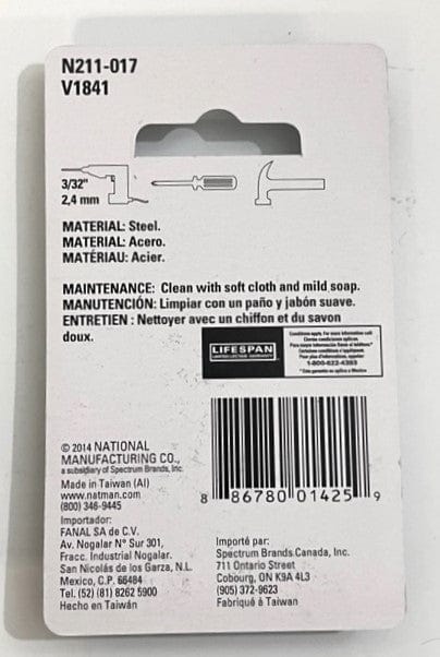 National Hardware N211-017 Hooks & Staples Satin Nickel
