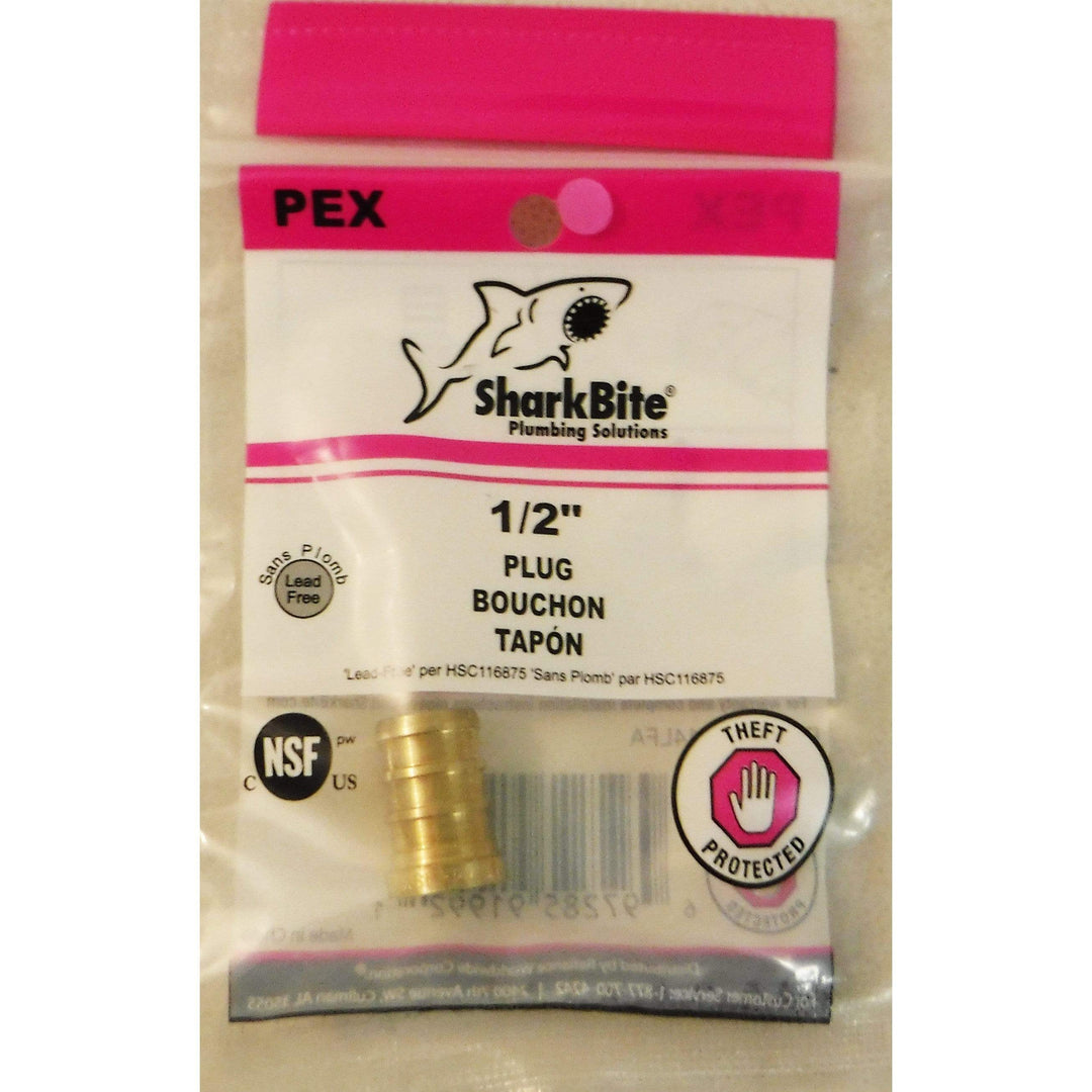 SharkBite UC514LF 1/2" PEX Brass Crimp Plug (12-Pack)