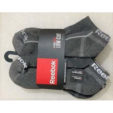 Reebok 6-Pack Mens Low Cut Performance Socks, Gray, Shoe Size 6-12.5, 2589 Shoe Size 6-12.5 / Gray