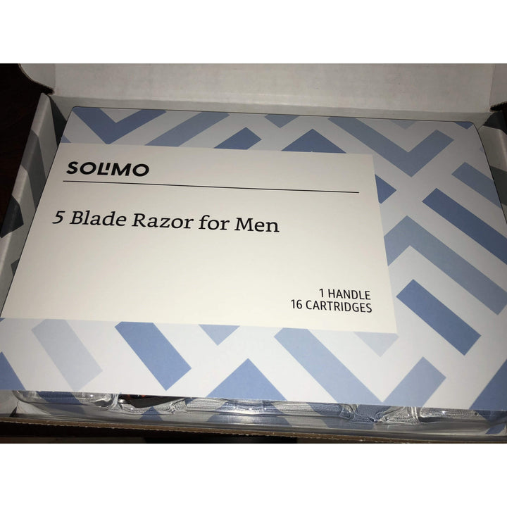 Solimo 5 Blade Razor for Men, Handle &amp; 16 Cartridges