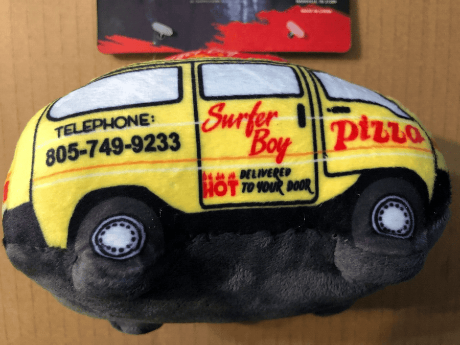 Stranger Things Surfer Boy Pizza Van Plush Dog Toy Squeakers