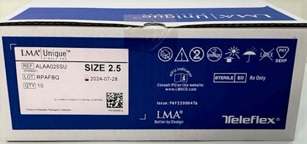 Teleflex LMA Unique Laryngeal Mask Airway ALAA025SU, Size 3 (10-Pack)