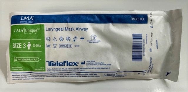 Teleflex LMA Unique Laryngeal Mask Airway ALAA030SU, Size 3 (10-Pack)