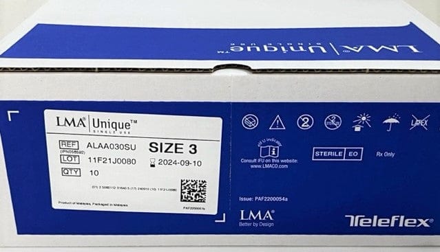 Teleflex LMA Unique Laryngeal Mask Airway ALAA030SU, Size 3 (10-Pack)