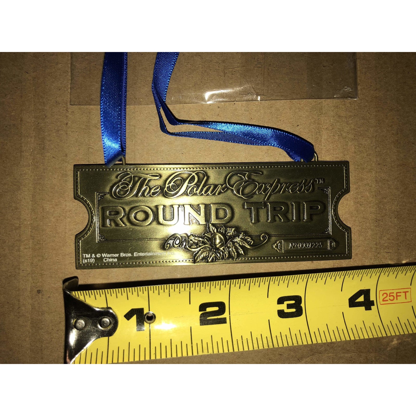 The Polar Express Round Trip Ticket Ornament Christmas Brass Ornaments