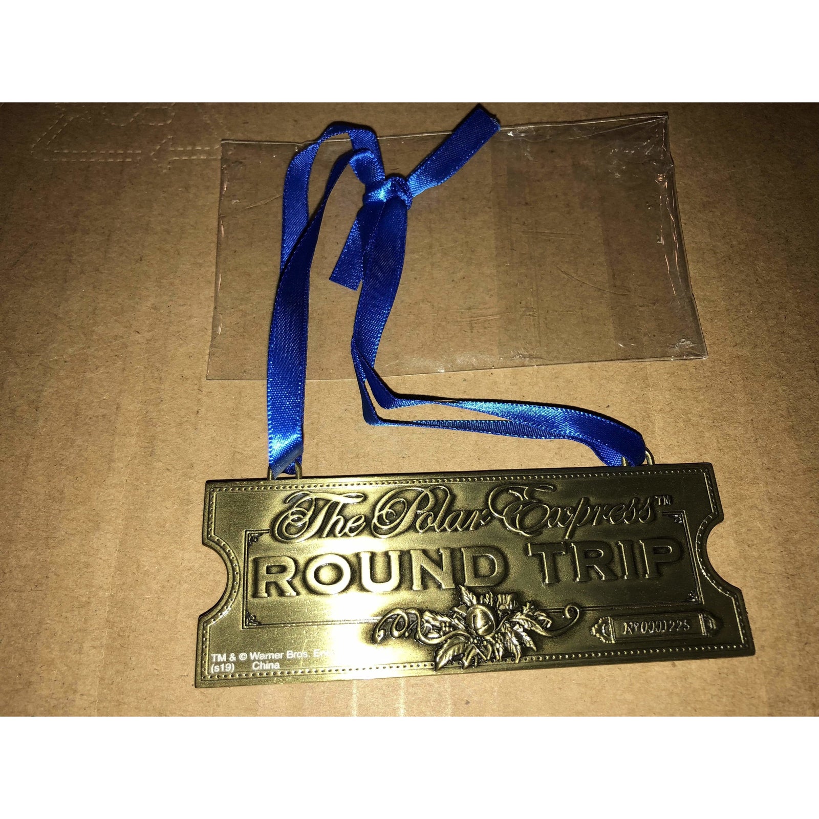 The Polar Express Round Trip Ticket Ornament Christmas Brass Ornaments