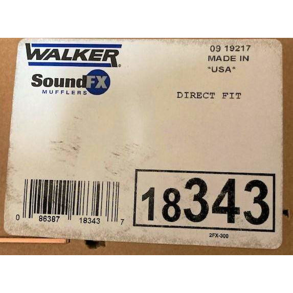 Walker 18343 Direct Fit Muffler ensures efficient exhaust performance with durable construction.
