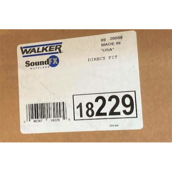 Walker 18229 SoundFX Direct Fit Muffler, aluminized steel for corrosion resistance and durability.