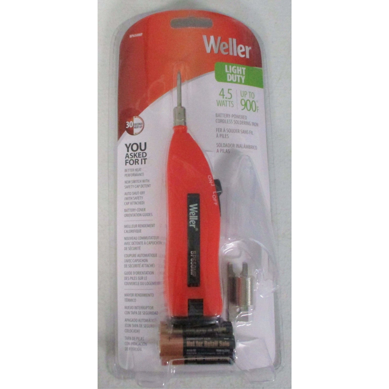 Weller Cordless Soldering Iron Kit, 4.5-Watts,  Light Duty, BP650MP