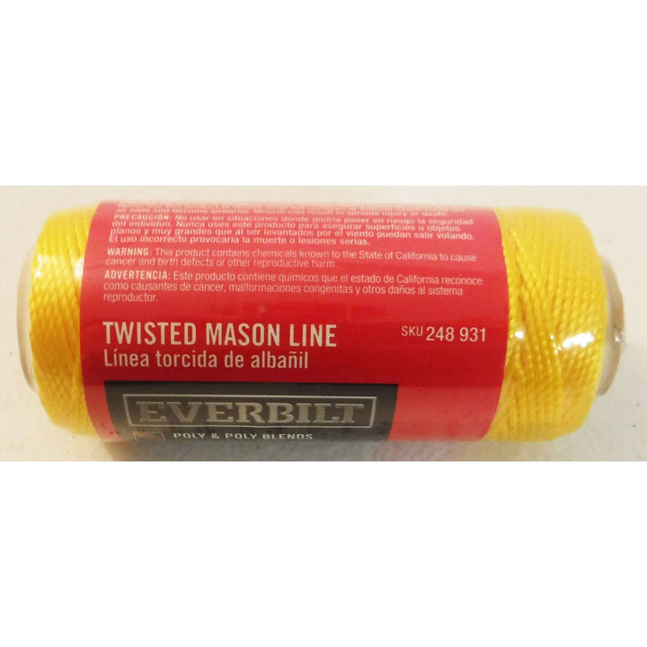 Everbilt 248 931 Yellow Twisted Mason Line #18 x 225 ft