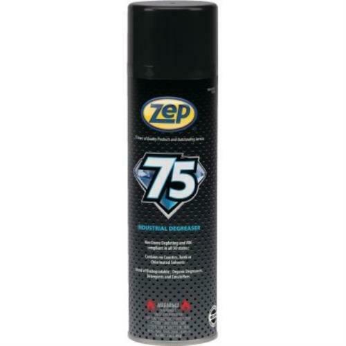 Zep 75 Industrial Degreaser 357501 – 12-pack of heavy-duty, low-odor solvent spray cans.